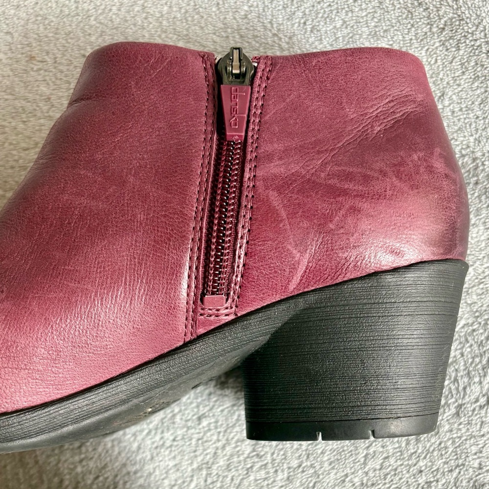 Dansko Raina burnished leather booties wine red‎ - Picture 6 of 13